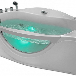 Гидромассажная ванна Gemy G9072 B L 171*92 со стеклянной стенкой